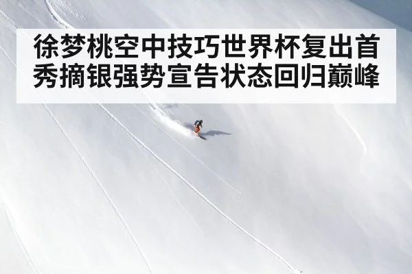徐梦桃空中技巧世界杯复出首秀摘银强势宣告状态回归巅峰